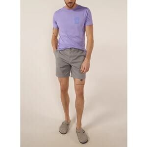 Chubbies Men's Gray The Silver Linings 7" Originals Stretch Twill Shorts Size M